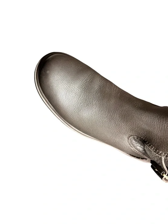 UGG Tall Dark Brown Riding Boots with Buckle Detail - Picture 9 of 11